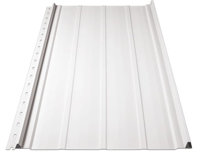 Junior H-F standing seam panel — close-up of the seam profile